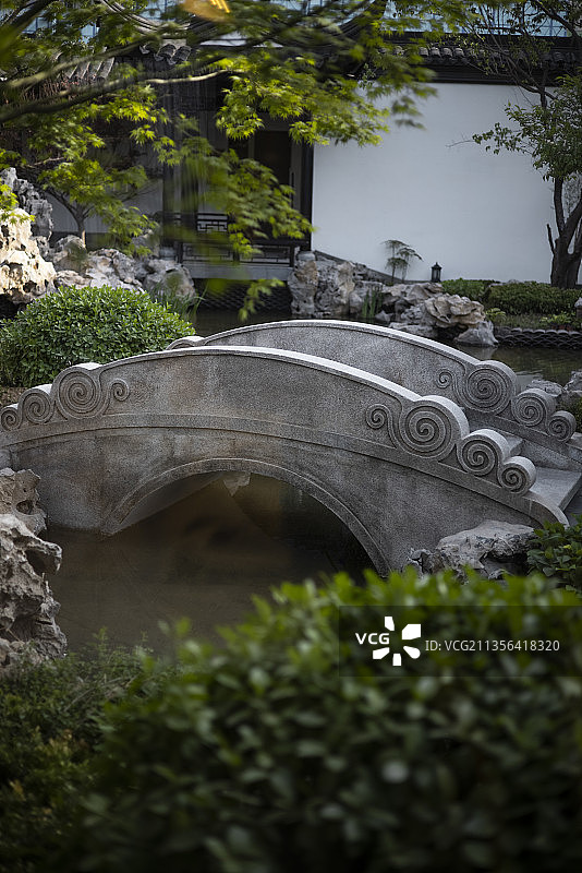 中式园林桥图片素材