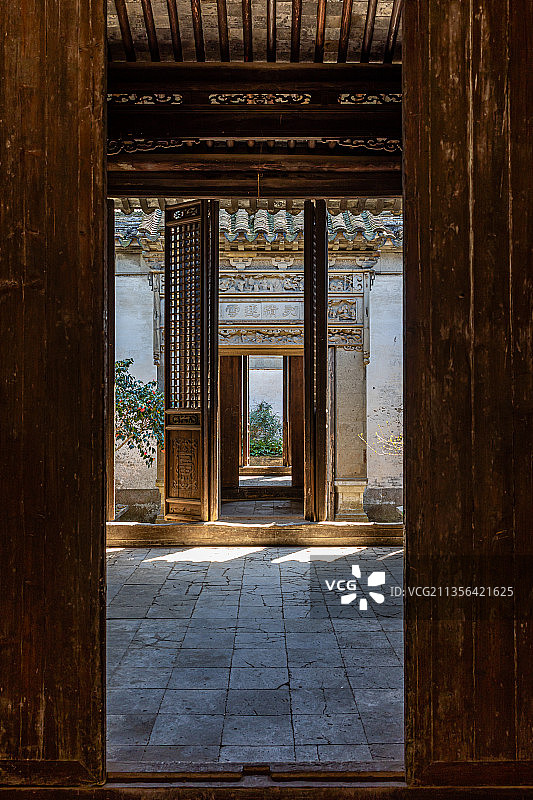 江苏苏州西山岛东村古村敬修堂图片素材