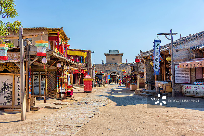中国宁夏银川镇北堡西部影城清城图片素材