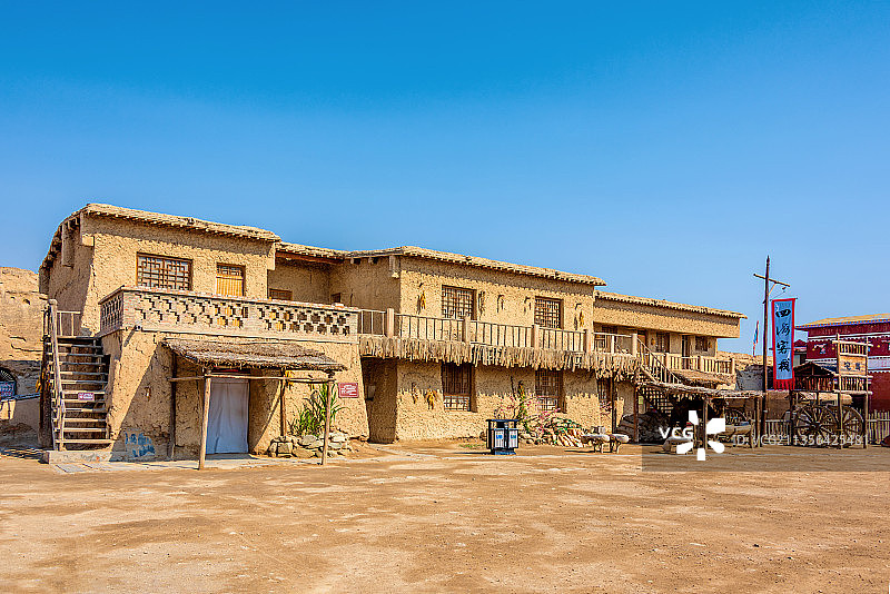 中国宁夏银川镇北堡西部影城清城图片素材