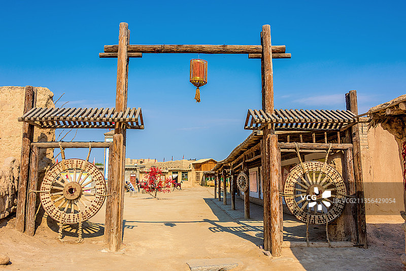 中国宁夏银川镇北堡西部影城明城图片素材