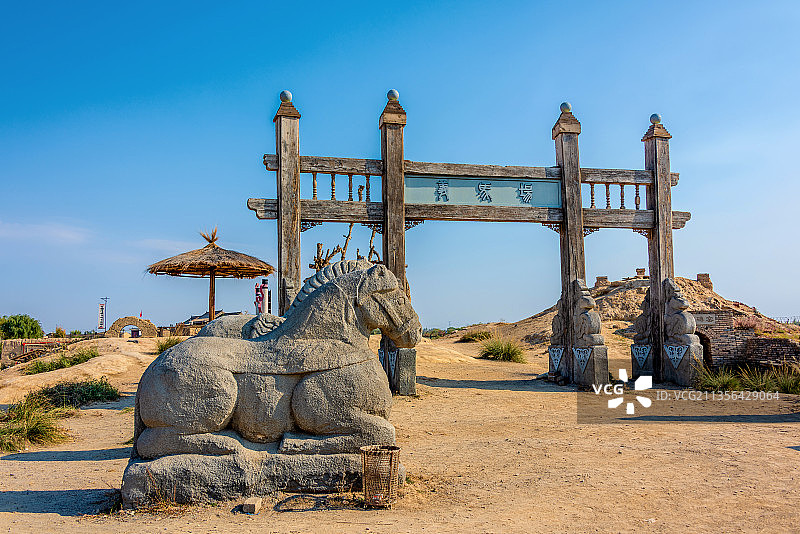 中国宁夏银川镇北堡西部影城明城图片素材