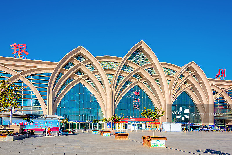 中国宁夏银川站东广场图片素材