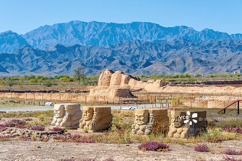 中国宁夏银川西夏王陵三号陵图片素材