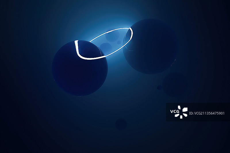 水珠,圆球,细胞,病毒,水中,无人,气泡,海洋,蓝色,发光图片素材