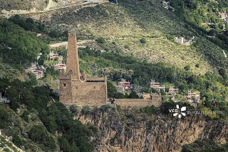 四川丹巴藏寨碉楼图片素材