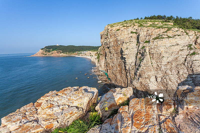 山东长岛九丈崖风景区海岛自然风光图片素材