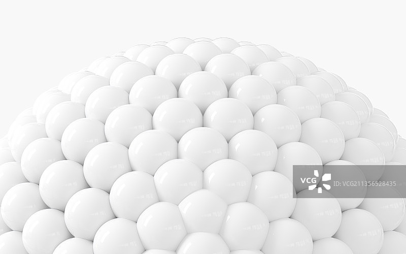 白色聚集的球体 3D渲染图片素材