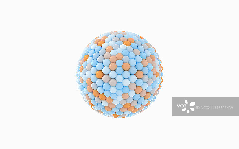 彩色聚集的球体 3D渲染图片素材