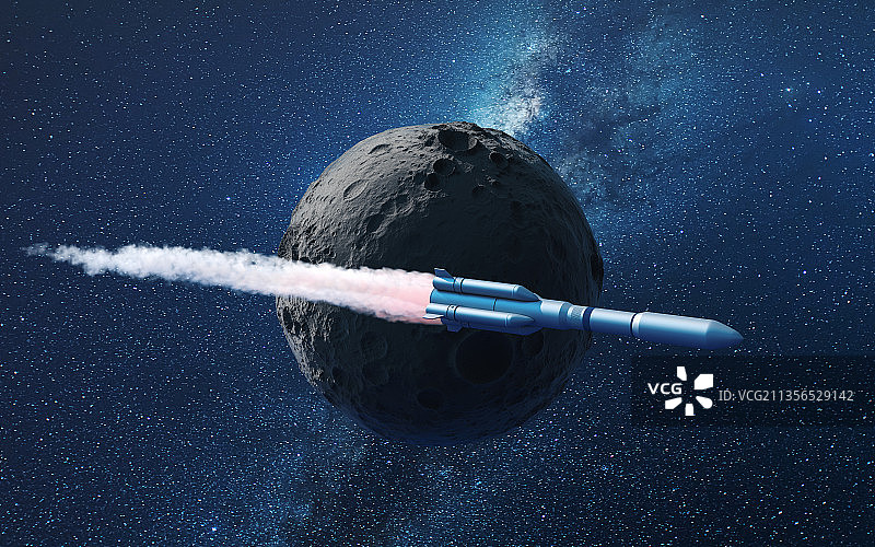太空飞船火箭 3D渲染图片素材