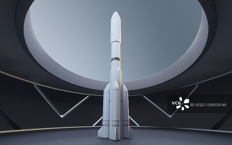 太空飞船火箭 3D渲染图片素材