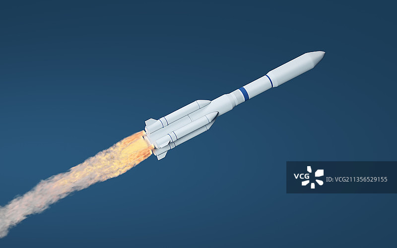 太空飞船火箭 3D渲染图片素材