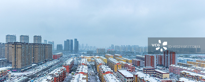 疾风骤雪中的聊城美景--苍天献给立冬节气--1269（透视）图片素材