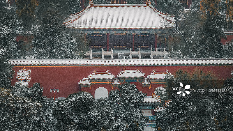 风雪中的寿皇殿图片素材