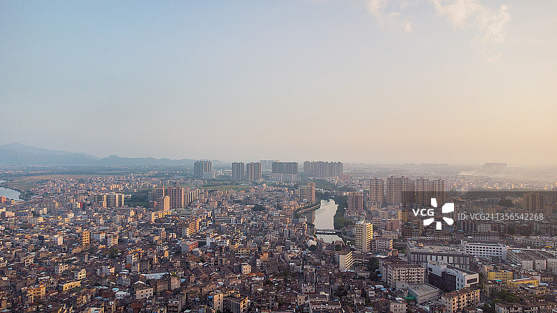 广东省陆丰东海城市航拍图片图片素材