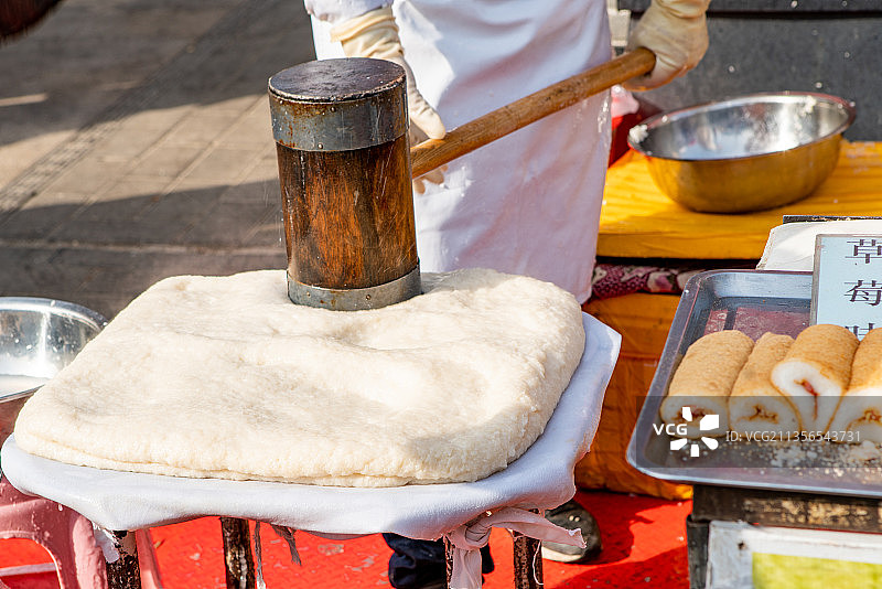 街头打糕小吃图片素材