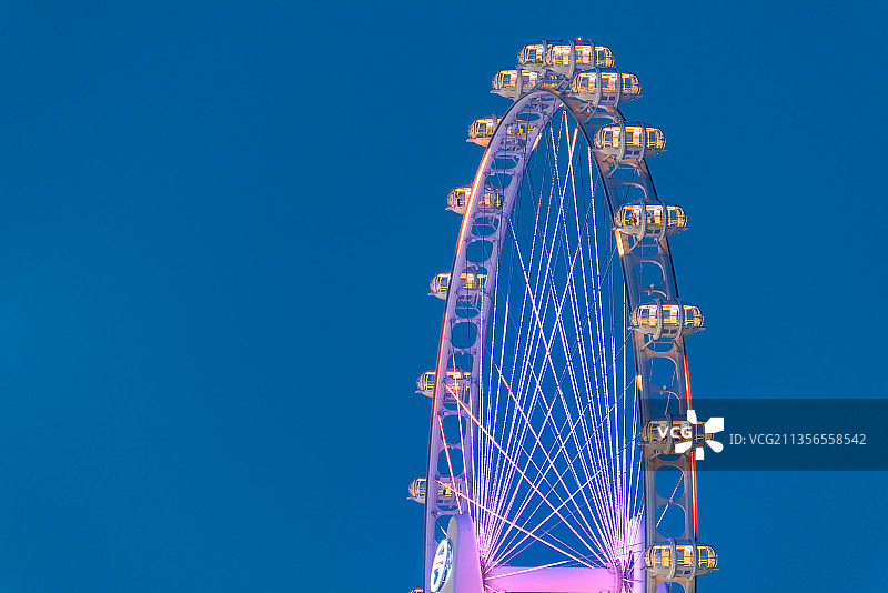 深圳前海自贸区欢乐港湾湾区之光摩天轮图片素材
