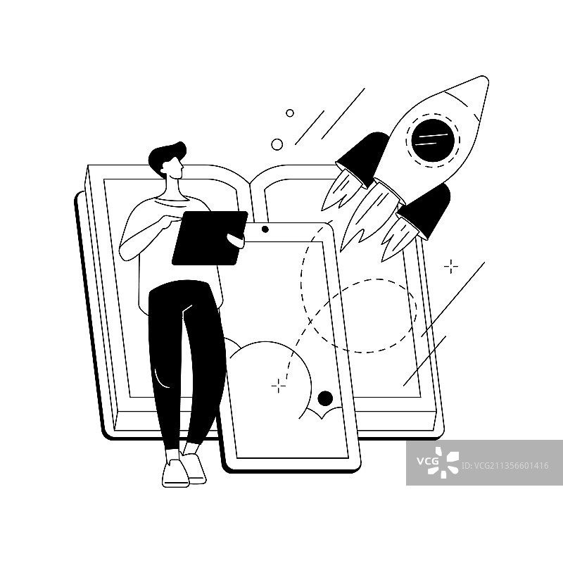 增强现实书籍抽象概念图片素材