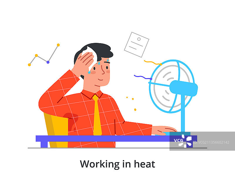 高温下的男子图片素材