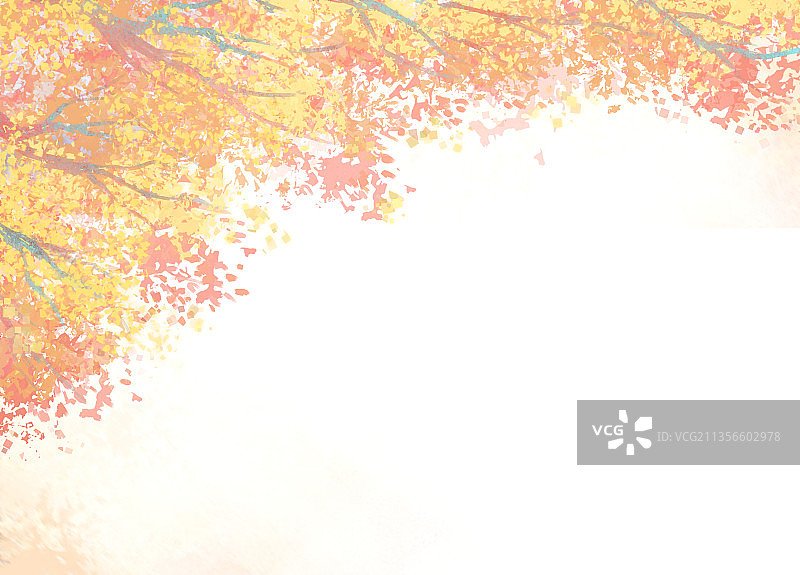 秋天银杏简约插画背景图片素材