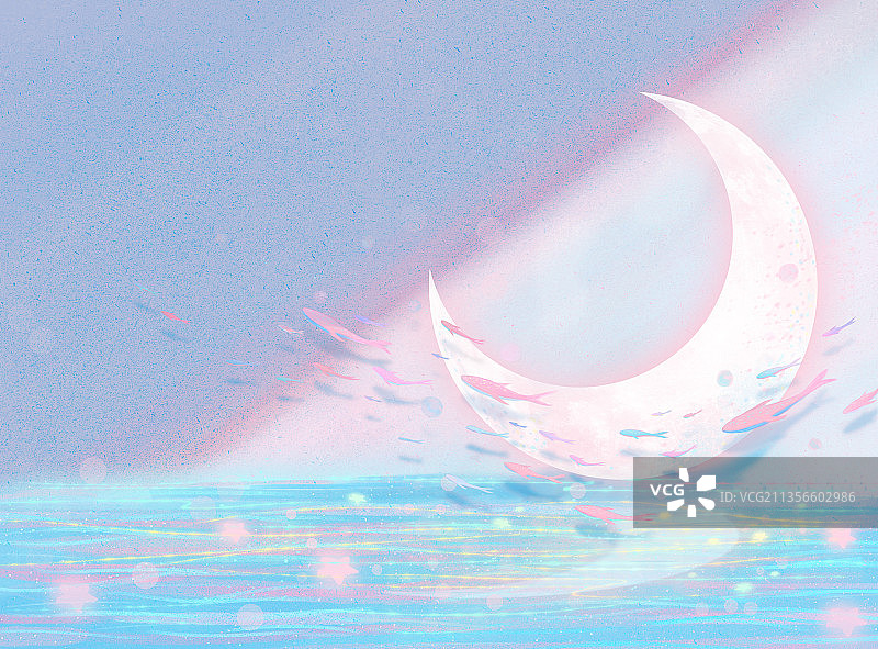 月亮唯美治愈背景图片素材