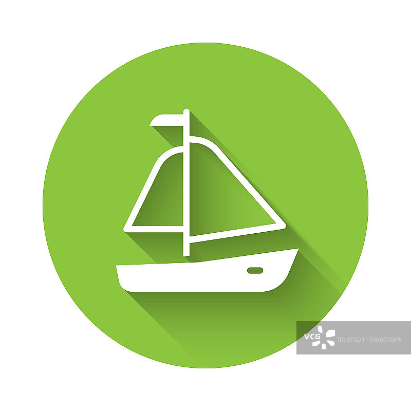 白色游艇帆船图标图片素材