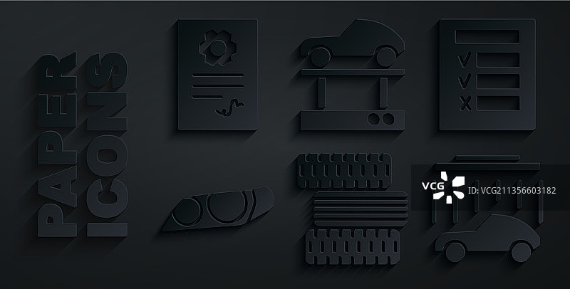 汽车轮胎轮毂检测大灯清洗图片素材