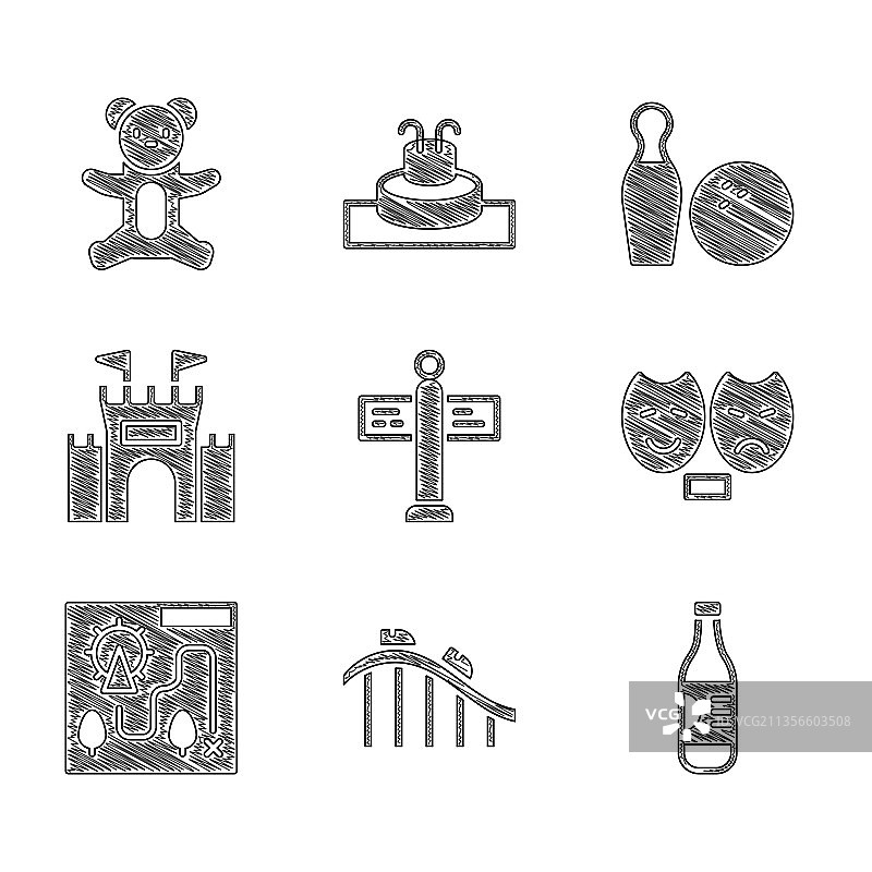 道路交通标志牌、过山车与瓶子素材图片素材