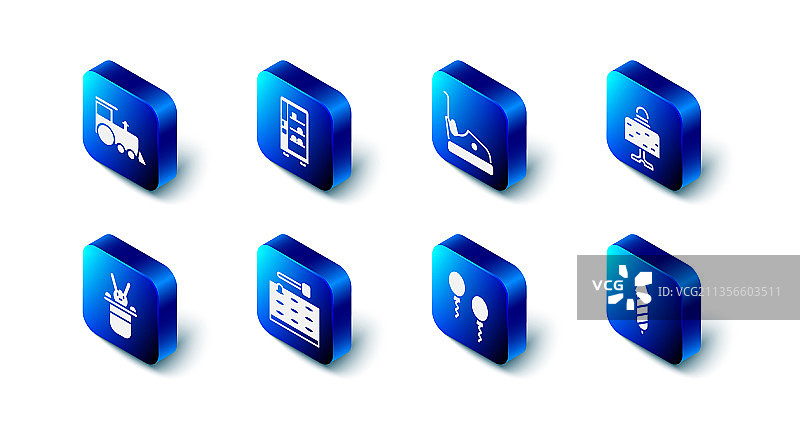 自动售货机、碰碰车、魔法球等元素图片素材