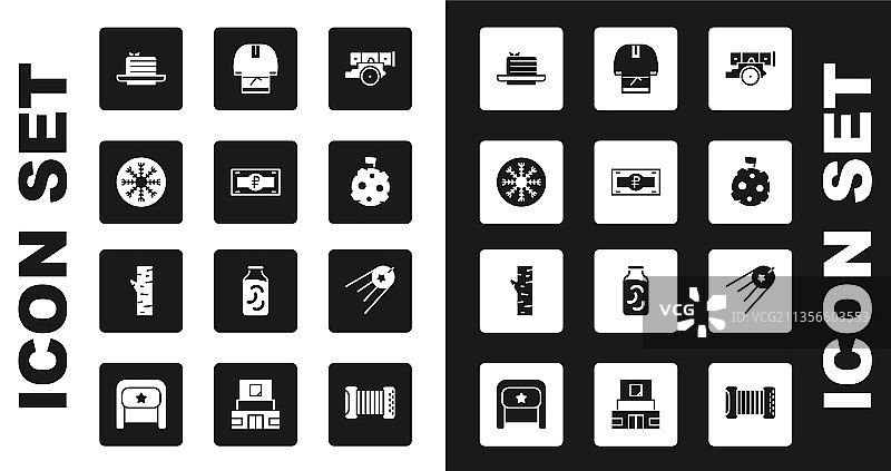 火炮俄罗斯卢布纸币雪花组合图片素材