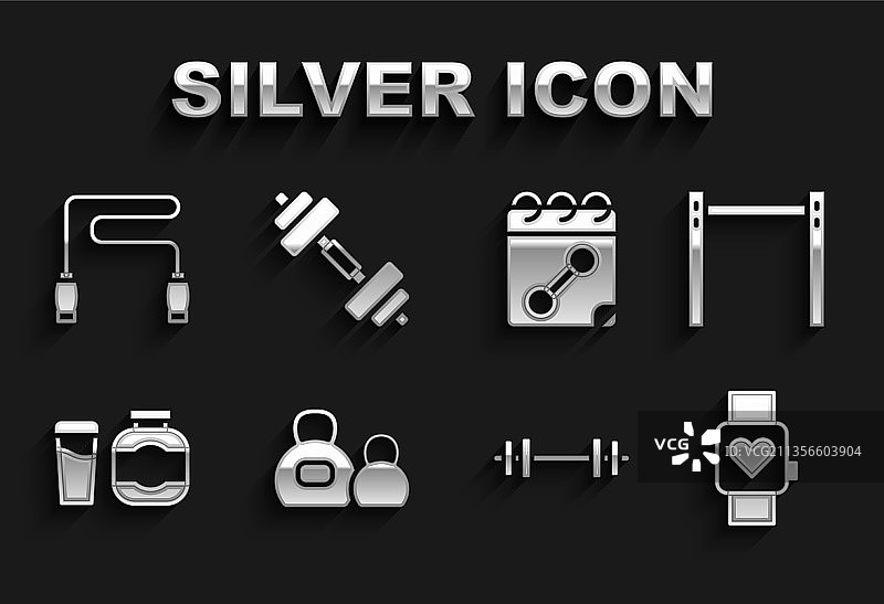 壶铃单杠智能手表套装图片素材