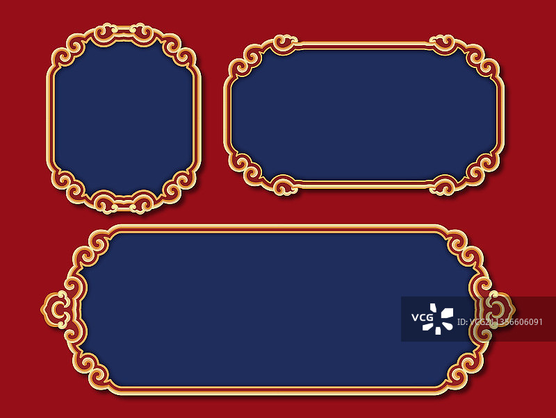 复古装饰花纹边框图案图片素材