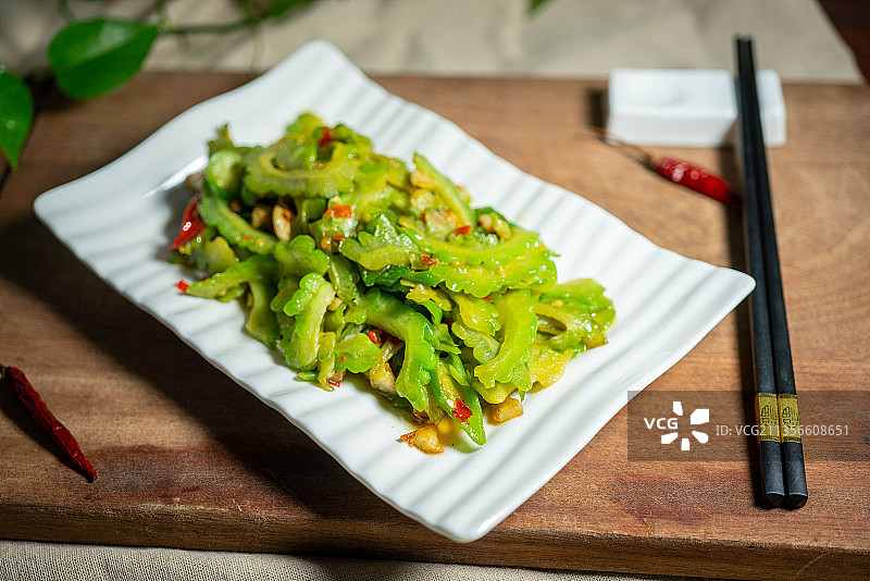 湘菜爆炒苦瓜图片素材