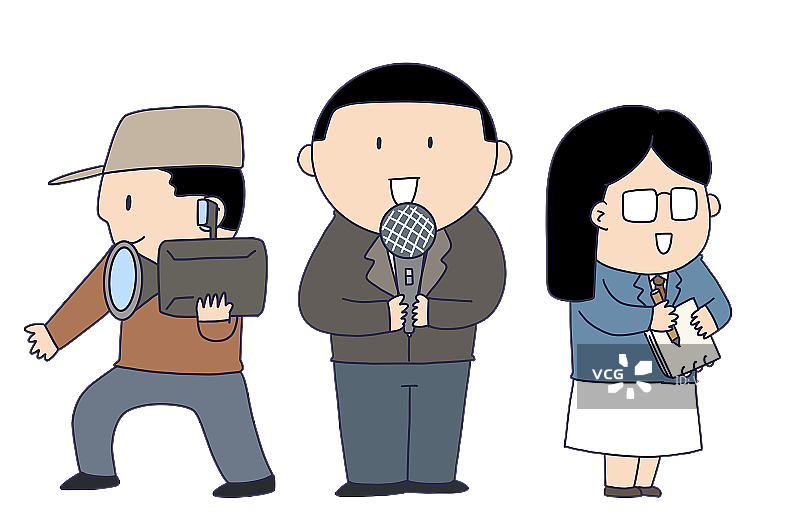 元素：记者采访主持图片素材