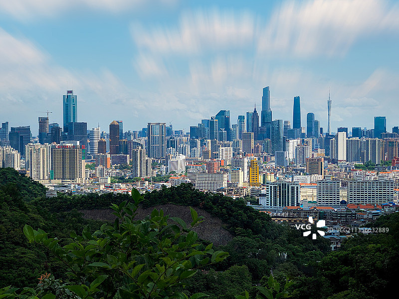 广州白云山天际线图片素材