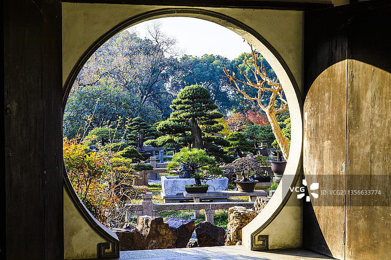 江苏苏州虎丘万景山庄秋天图片素材
