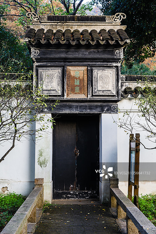 江苏苏州天平山风景名胜区秋景图片素材
