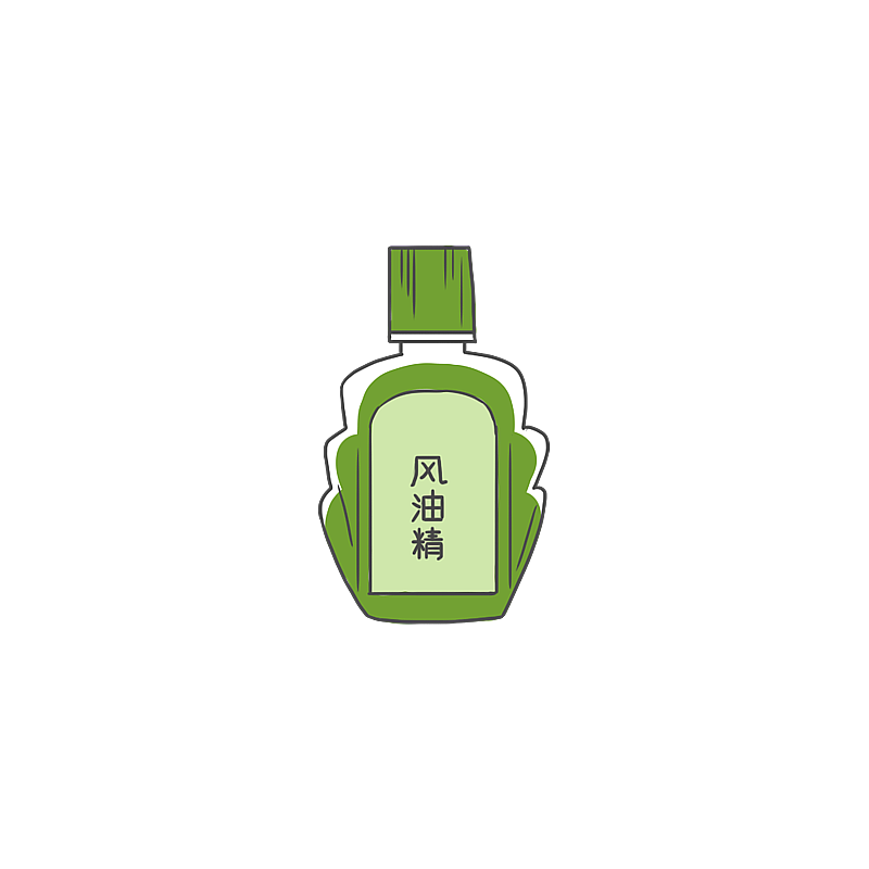 卡通插画手绘风油精图片素材