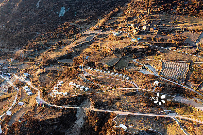 四川阿坝理县浮云牧场风光图片素材