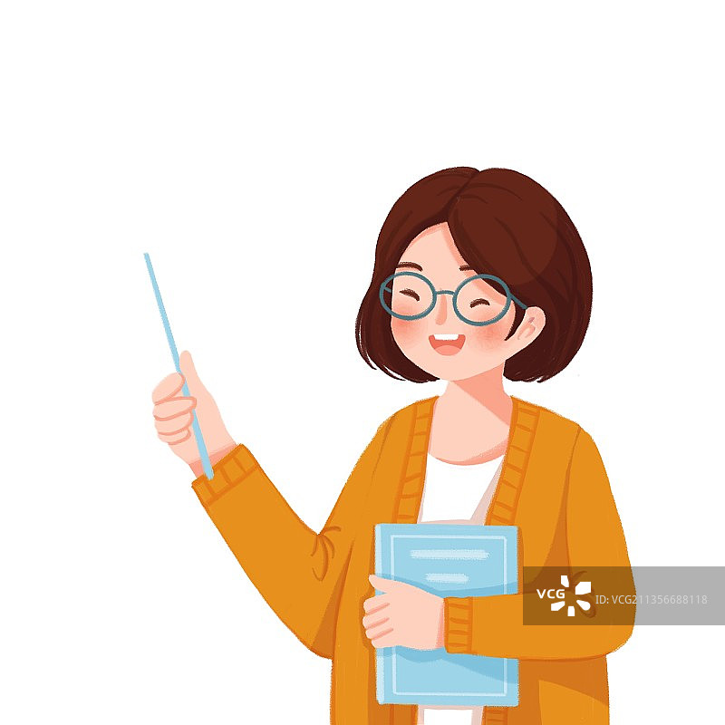 插画,知识,职业,工作,教育,可爱的,人物,教师节,老师,图片素材