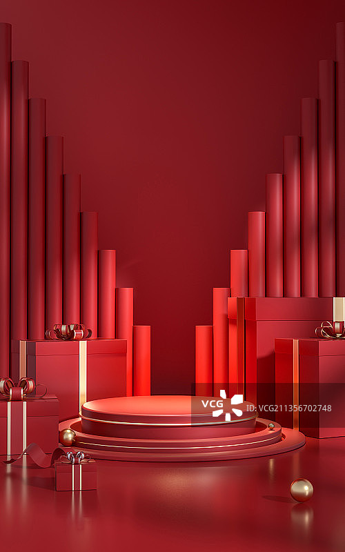 3D中国风产品展示台创意图图片素材