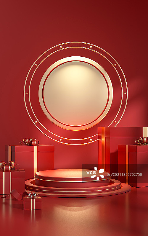 3D中国风产品展示台创意图图片素材