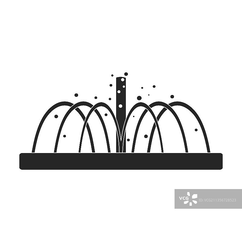 喷泉黑色图标隔离图片素材