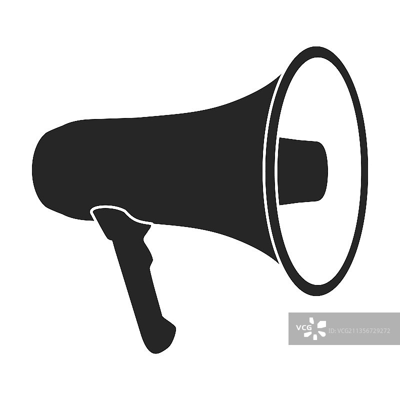 黑色扬声器图标，隔离图片素材