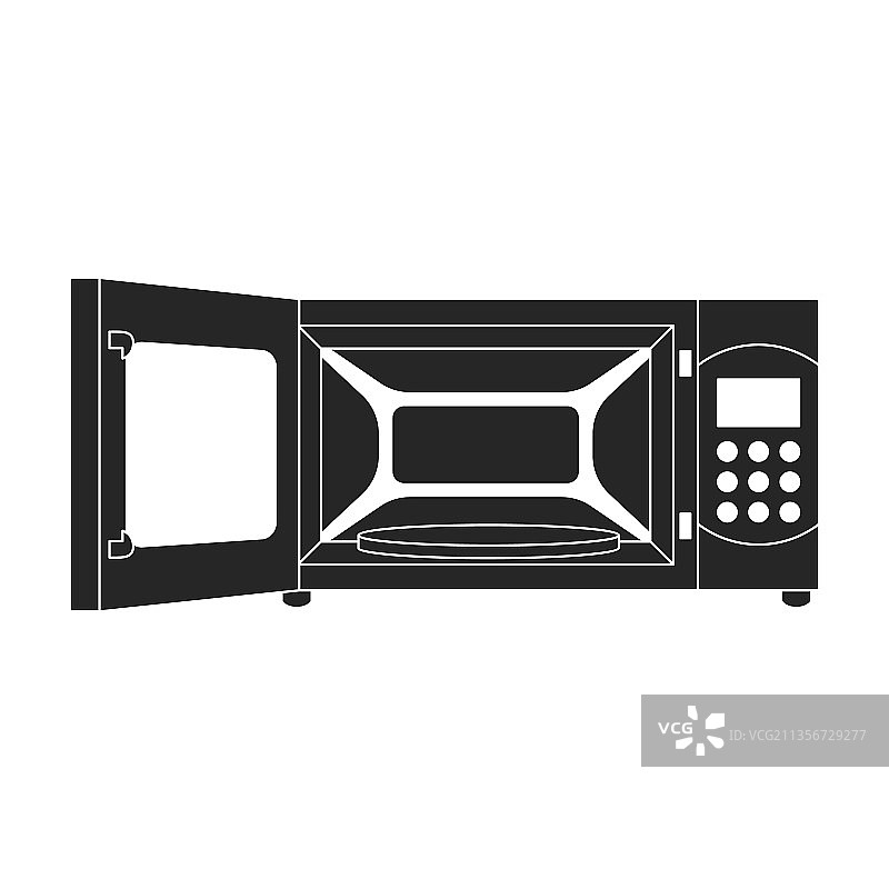 微波炉黑色图标图片素材