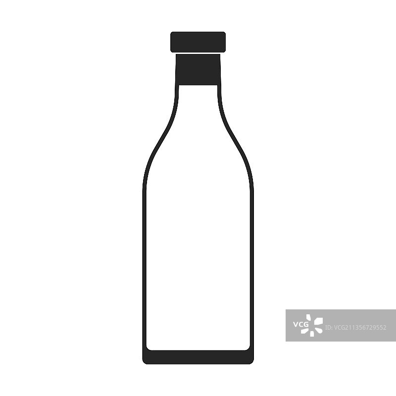 牛奶黑色图标，已隔离图片素材