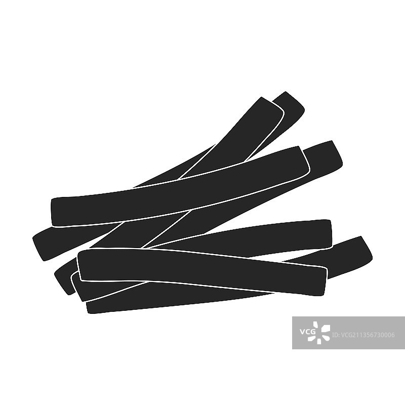 黑色意大利面图标图片素材