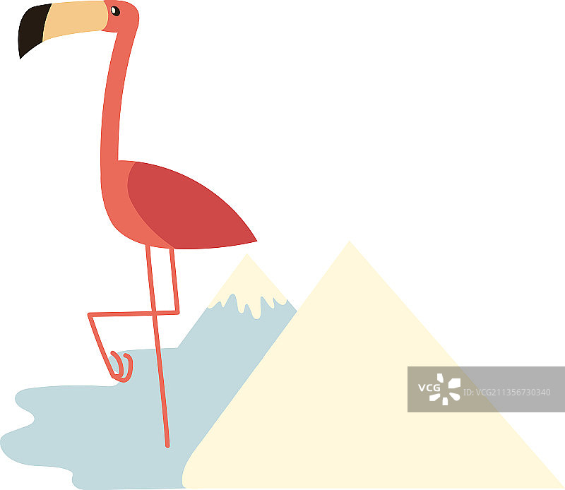 山中的火烈鸟图片素材