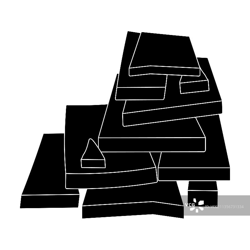 巧克力图标（黑色）图片素材