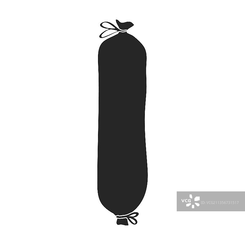 黑色香肠图标图片素材